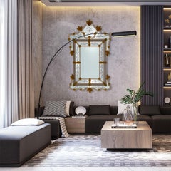 Specchio da parete in vetro di Murano Toronto di Fratelli Tosi