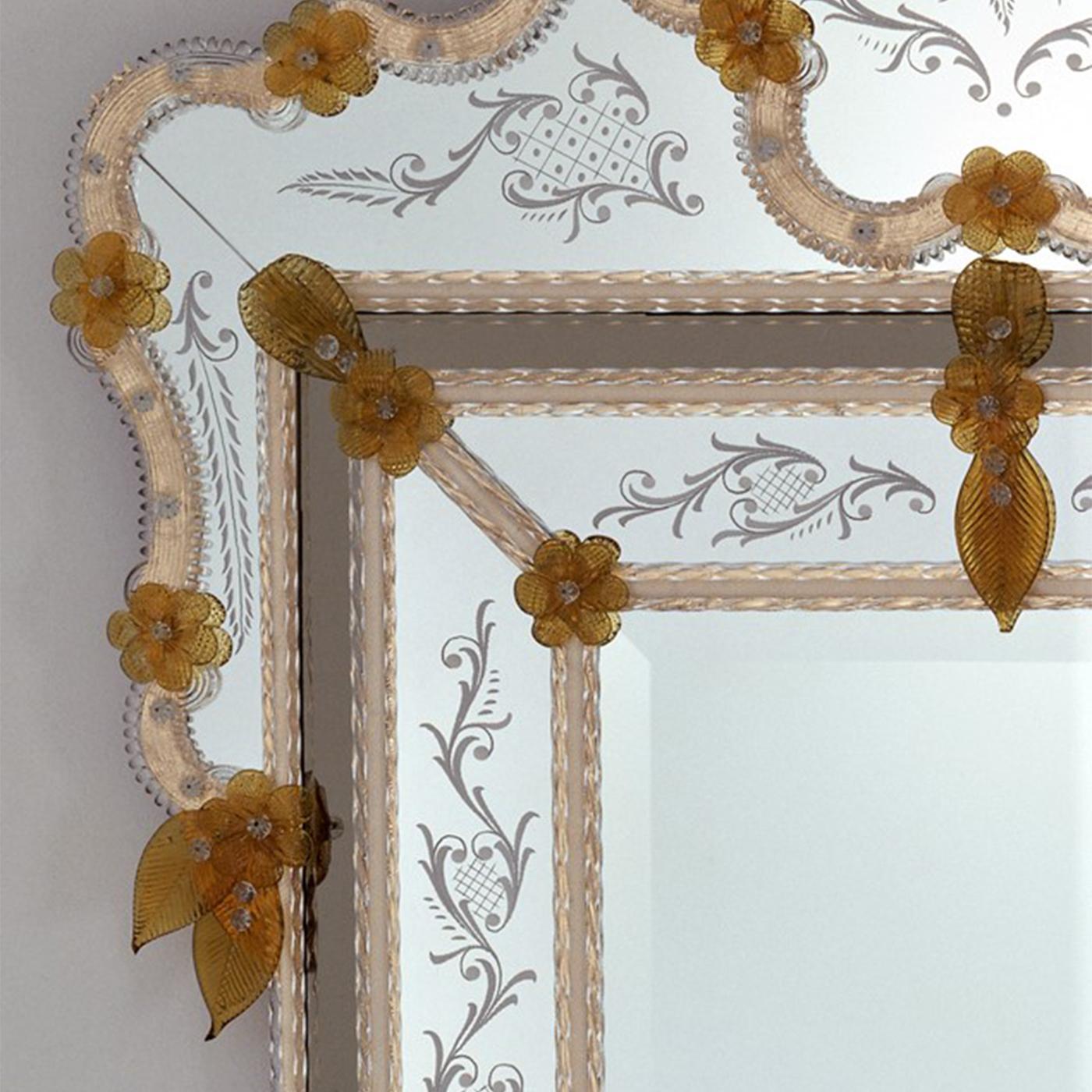 Italian Murano Toronto Glass Wall Mirror by Fratelli Tosi For Sale