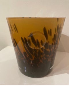 Murano Tortoise Pattern Ice Bucket / Wine Cooler