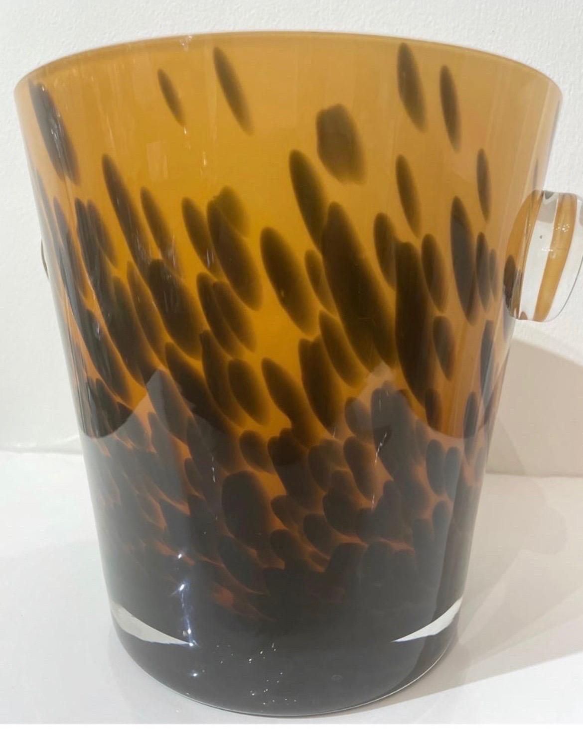 Murano Tortoise Pattern Ice Bucket / Wine Cooler 1