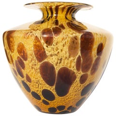 Murano Tortoise Shell Art Glass Vase