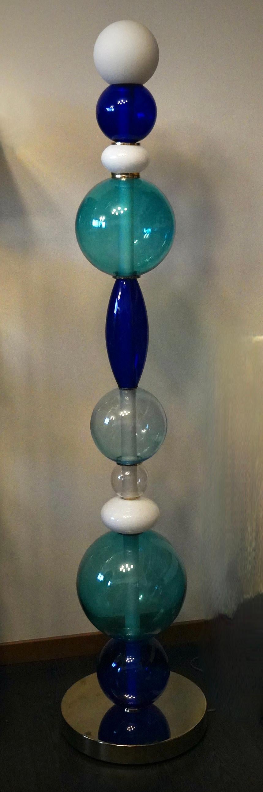 Lampada da terra in vetro di Murano Part One e ottone, 2020 In condizioni buone in vendita a Roma, Lazio