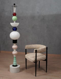 Murano Totem Glass Parts and Brass Floor Lamp, 2022