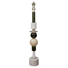 Murano Totem Glass Parts and Brass Floor Lamp, 2022