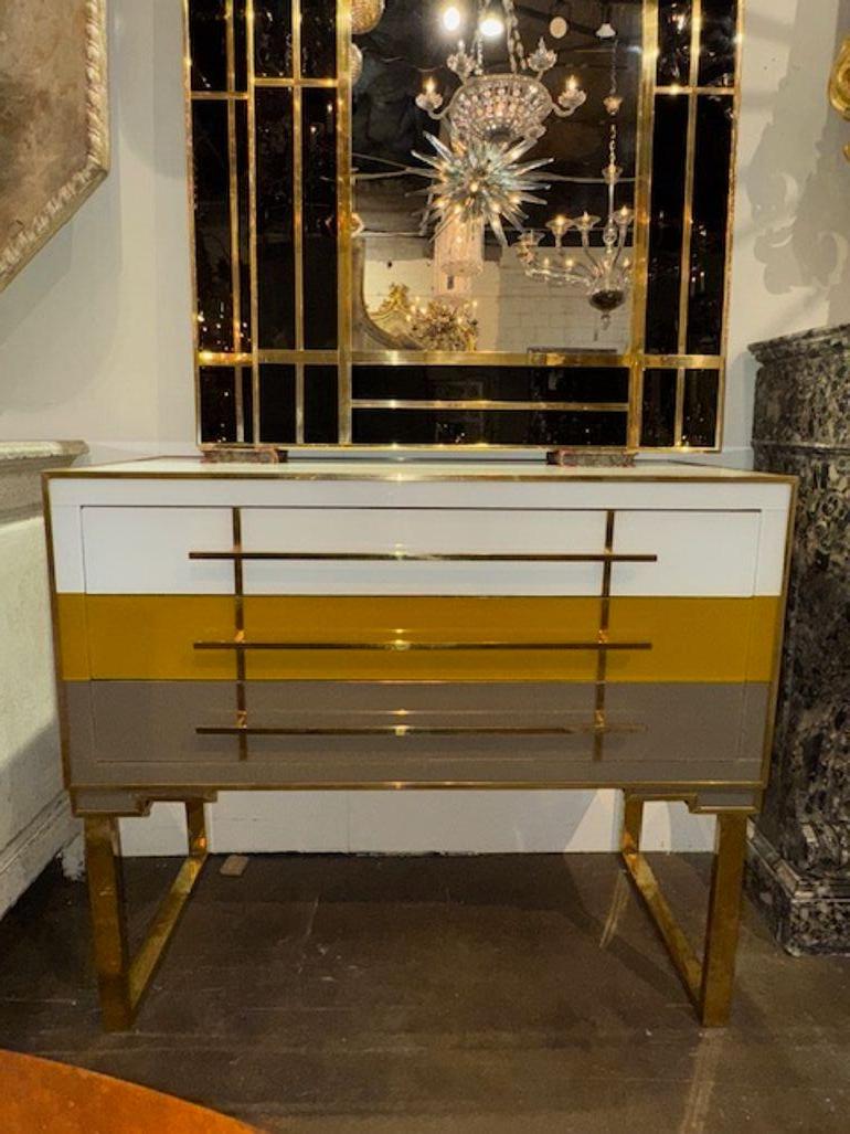 Murano Tri-Color Side Table In Good Condition For Sale In Dallas, TX
