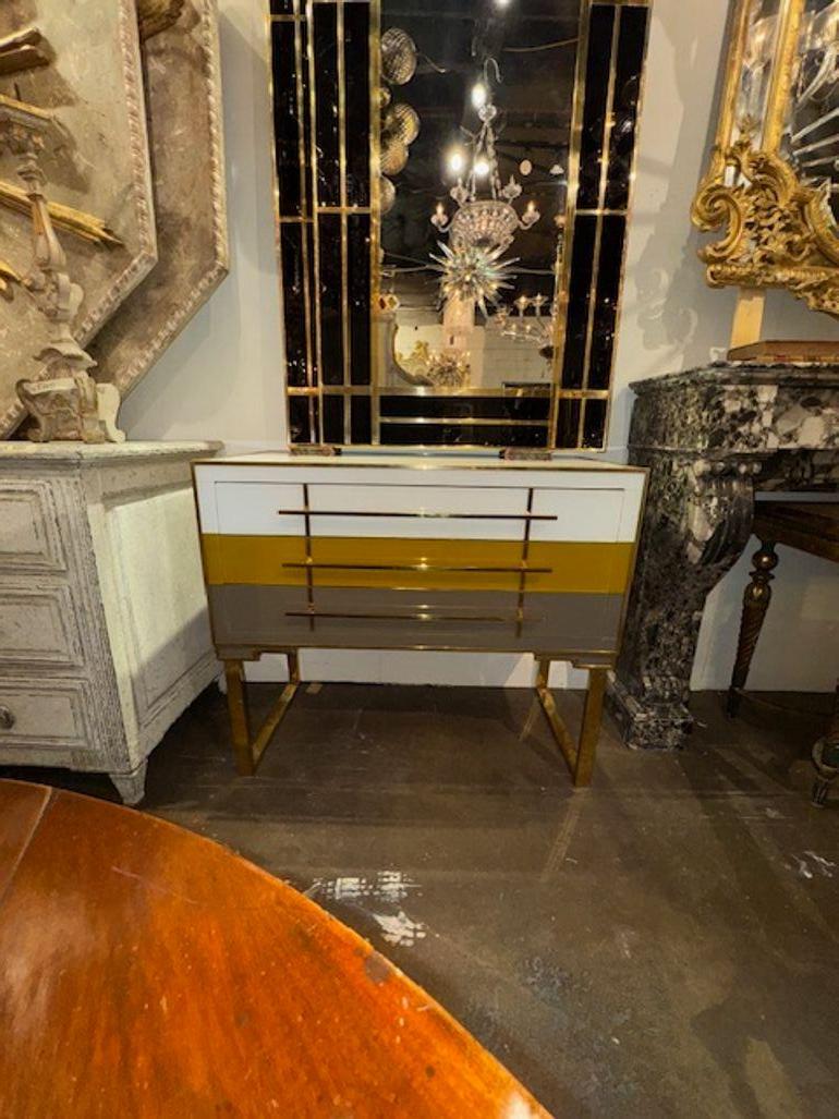 Contemporary Murano Tri-Color Side Table For Sale