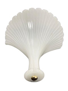 Murano "Trine" Filigree Glass Wall Scone Lamp, by Venini, 1970s