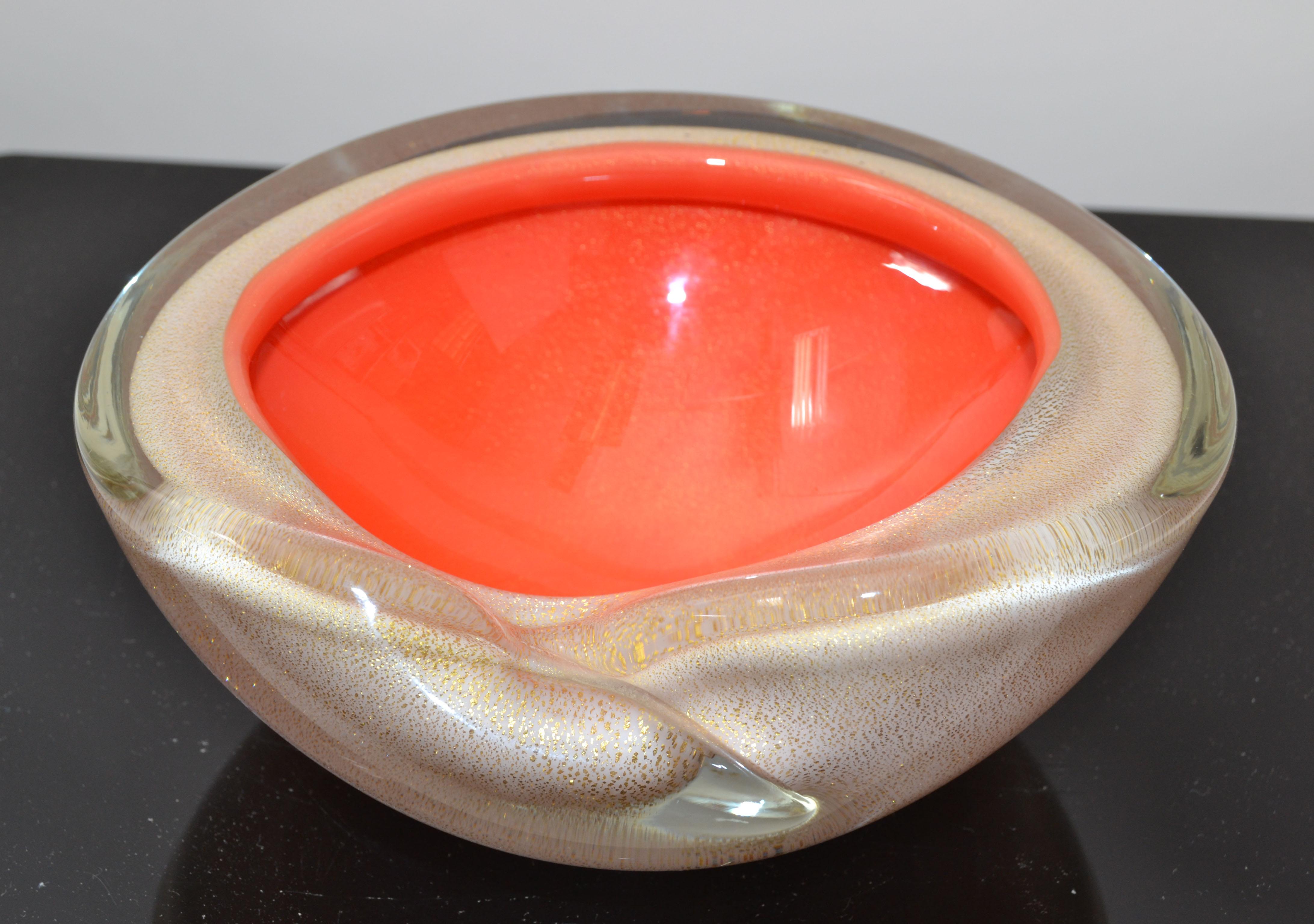murano white crystal bowl