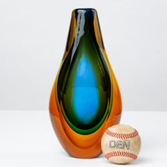 Murano Triple Sommerso Glass Vase