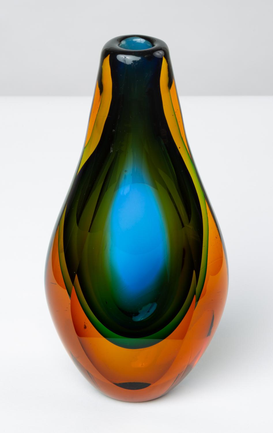 Murano Triple Sommerso Glass Vase 1