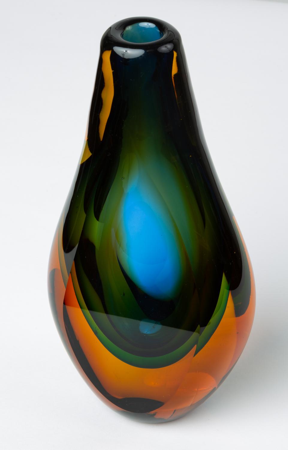Murano Triple Sommerso Glass Vase 2