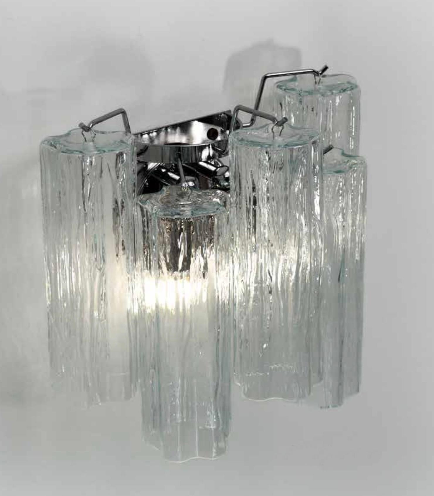 Mid-Century Modern Murano Tronchi Sconces by Fabio Ltd For Sale