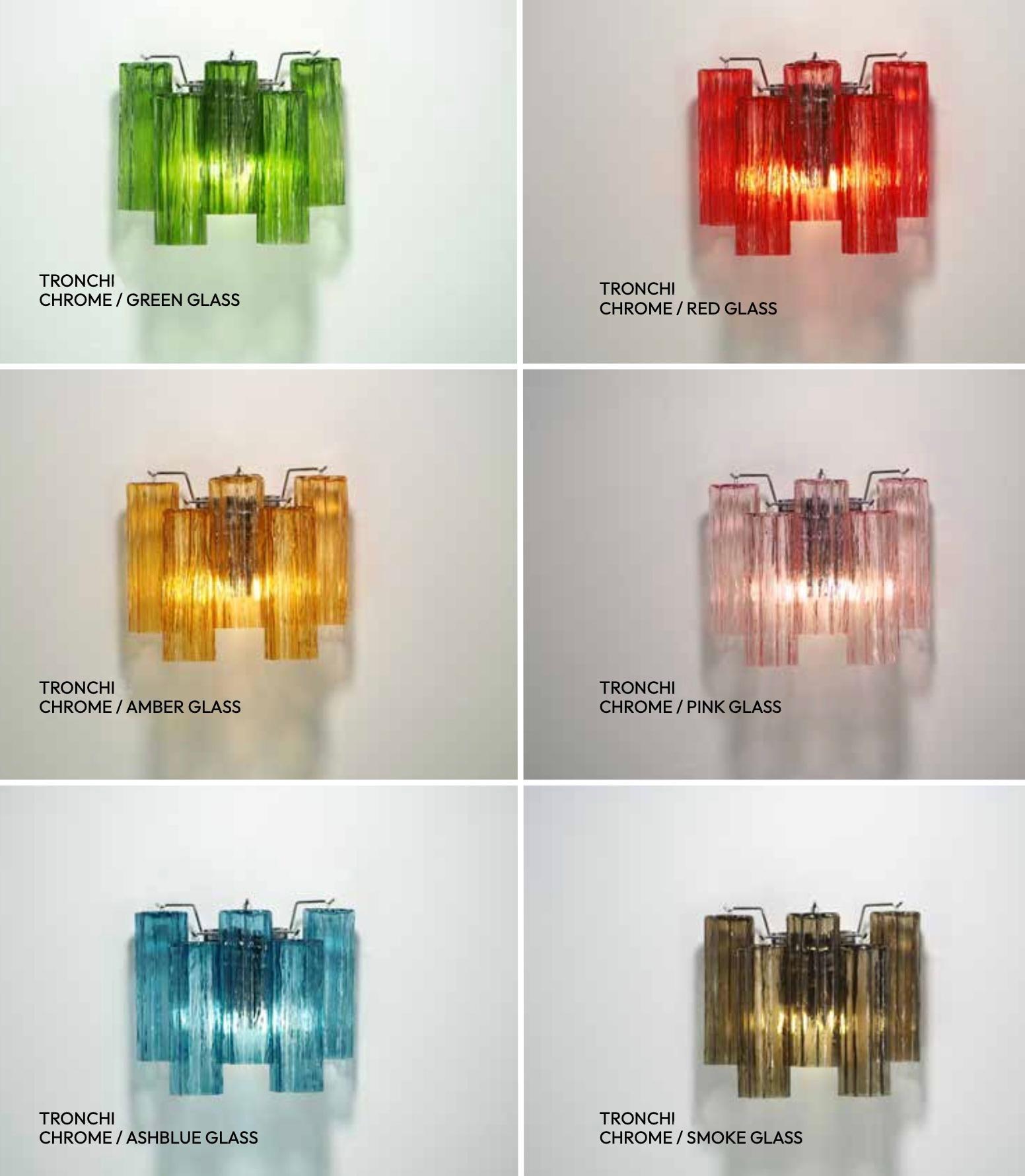 Italian Murano Tronchi Sconces by Fabio Ltd For Sale