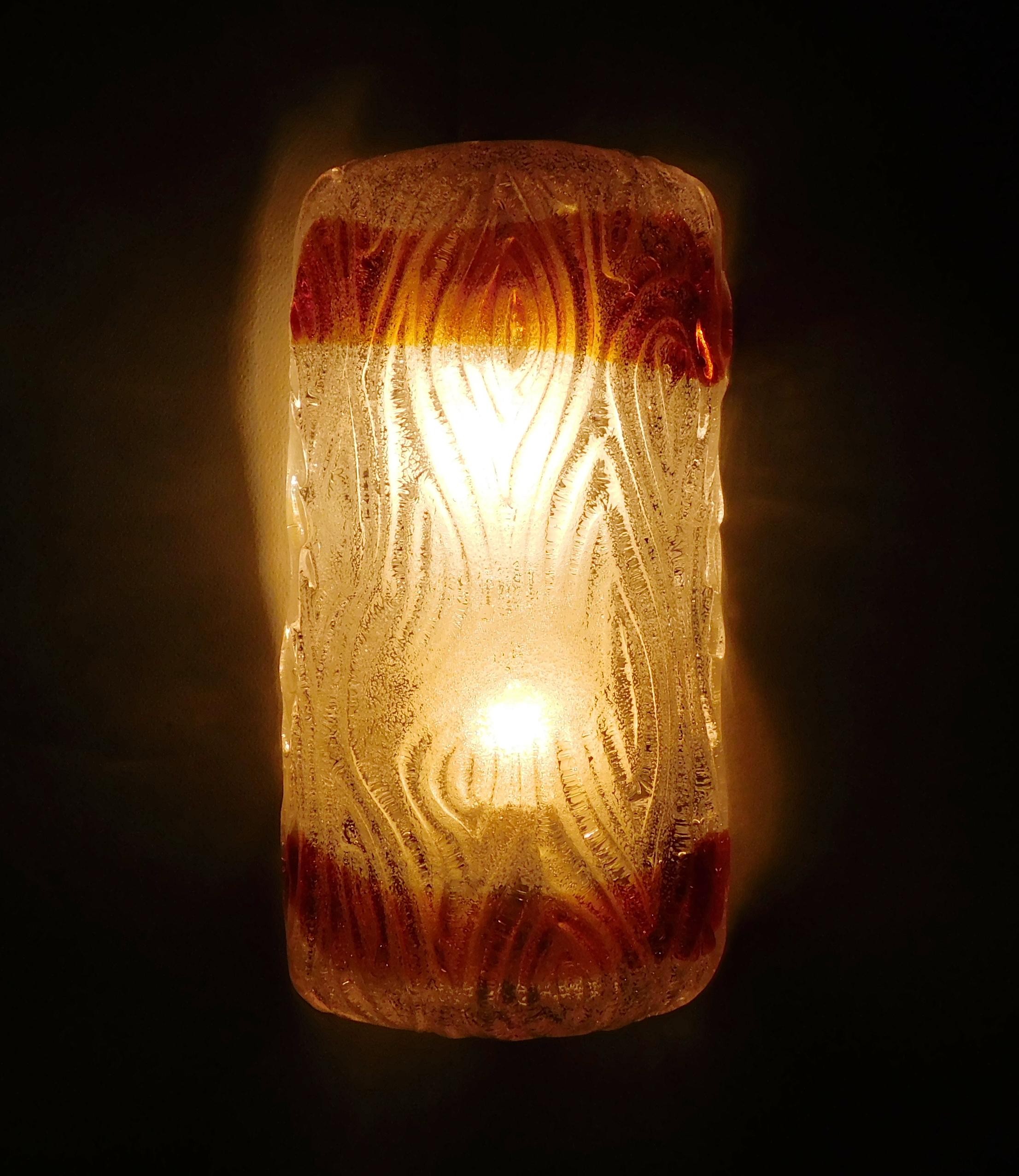 Italian Murano Trunk Sconces, 3 Available For Sale