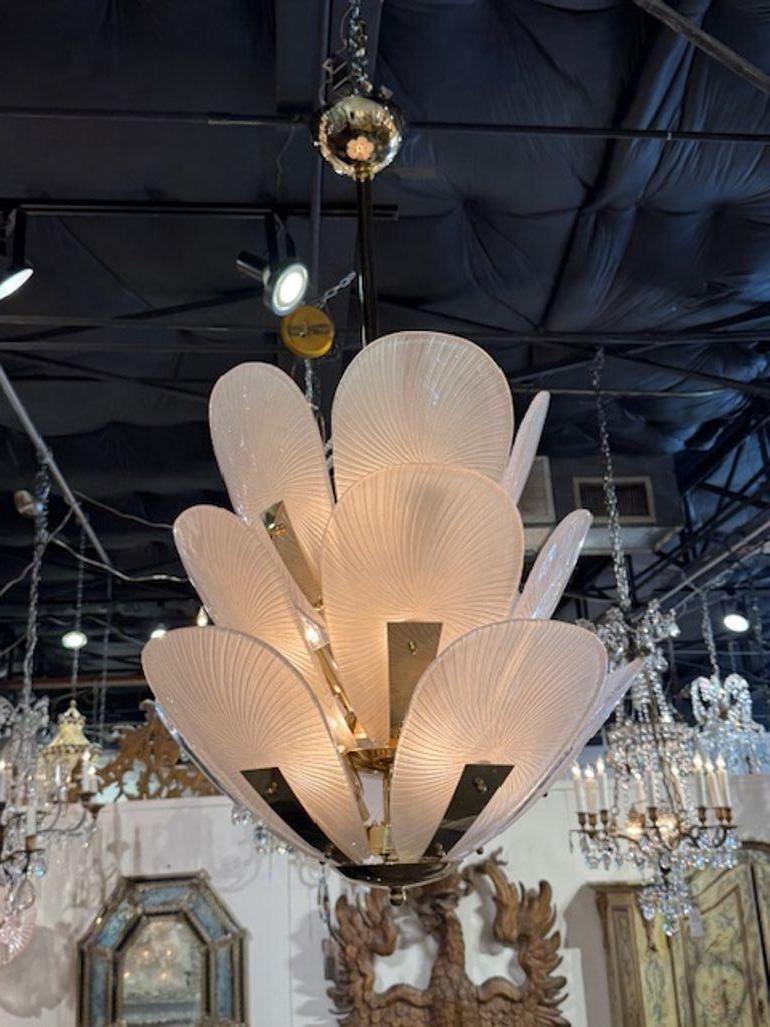 Contemporary Murano Tulip Chandelier For Sale