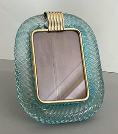 Murano Turquoise Photo Frame by Venini