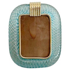 Murano Turquoise Photo Frame by Venini