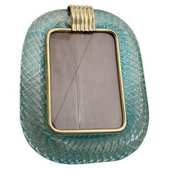 Murano Turquoise Photo Frame by Venini