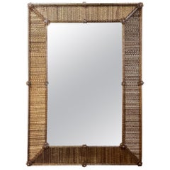 Murano Twist Glass Rod Mirror