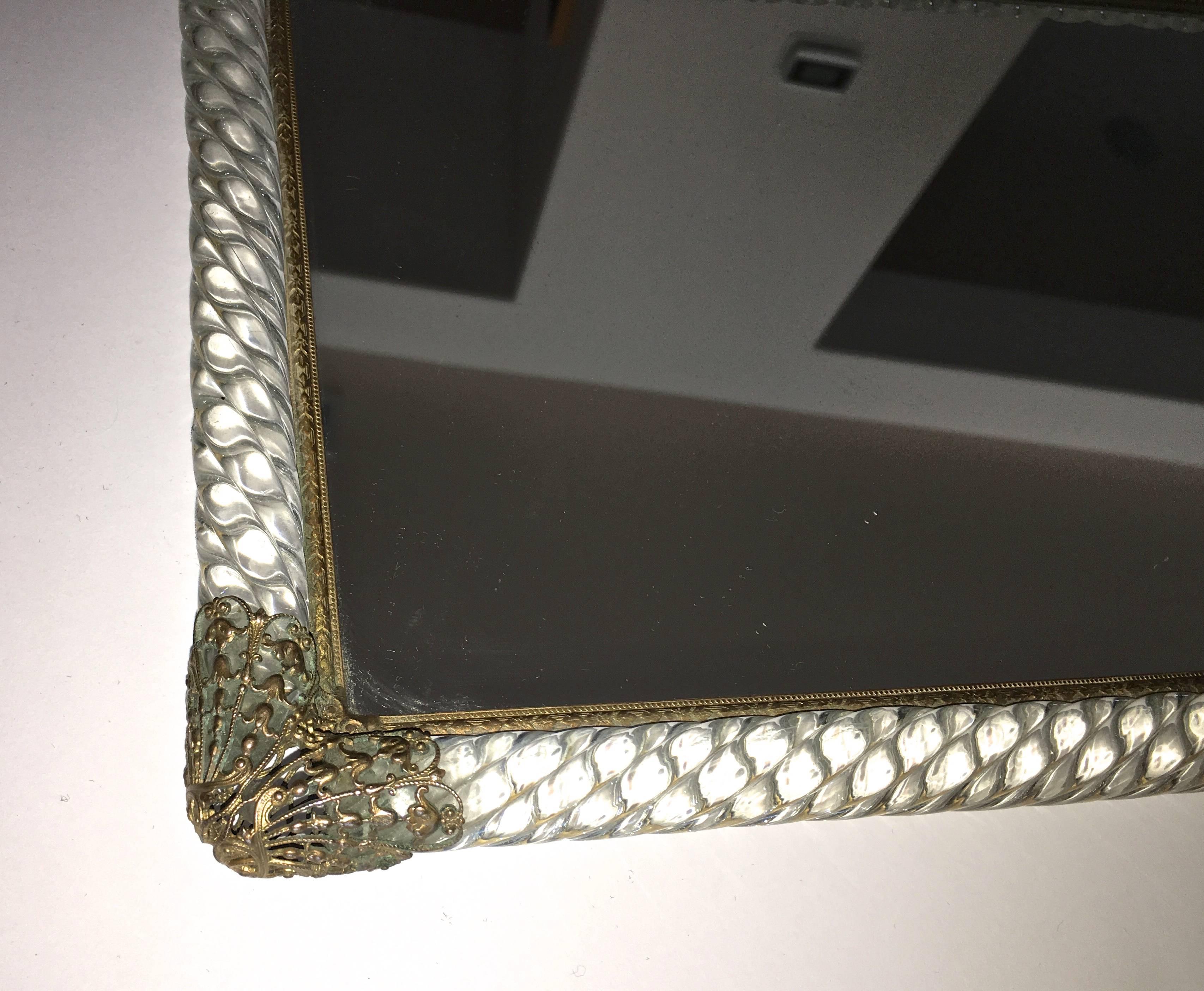 Murano Twisted Glass Rope Vanity Tray 5