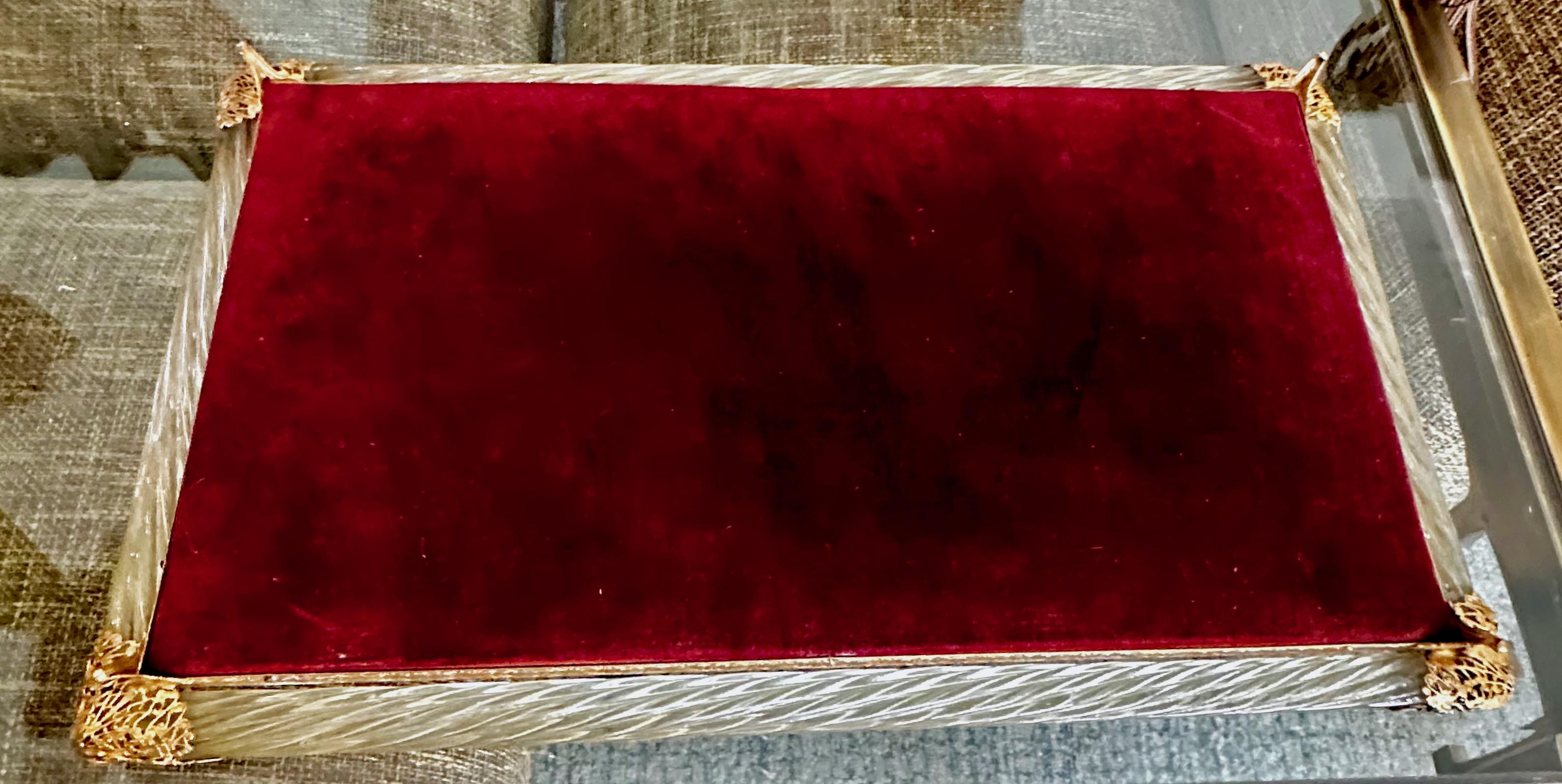 Murano Twisted Rope Glass Vanity Tray 6