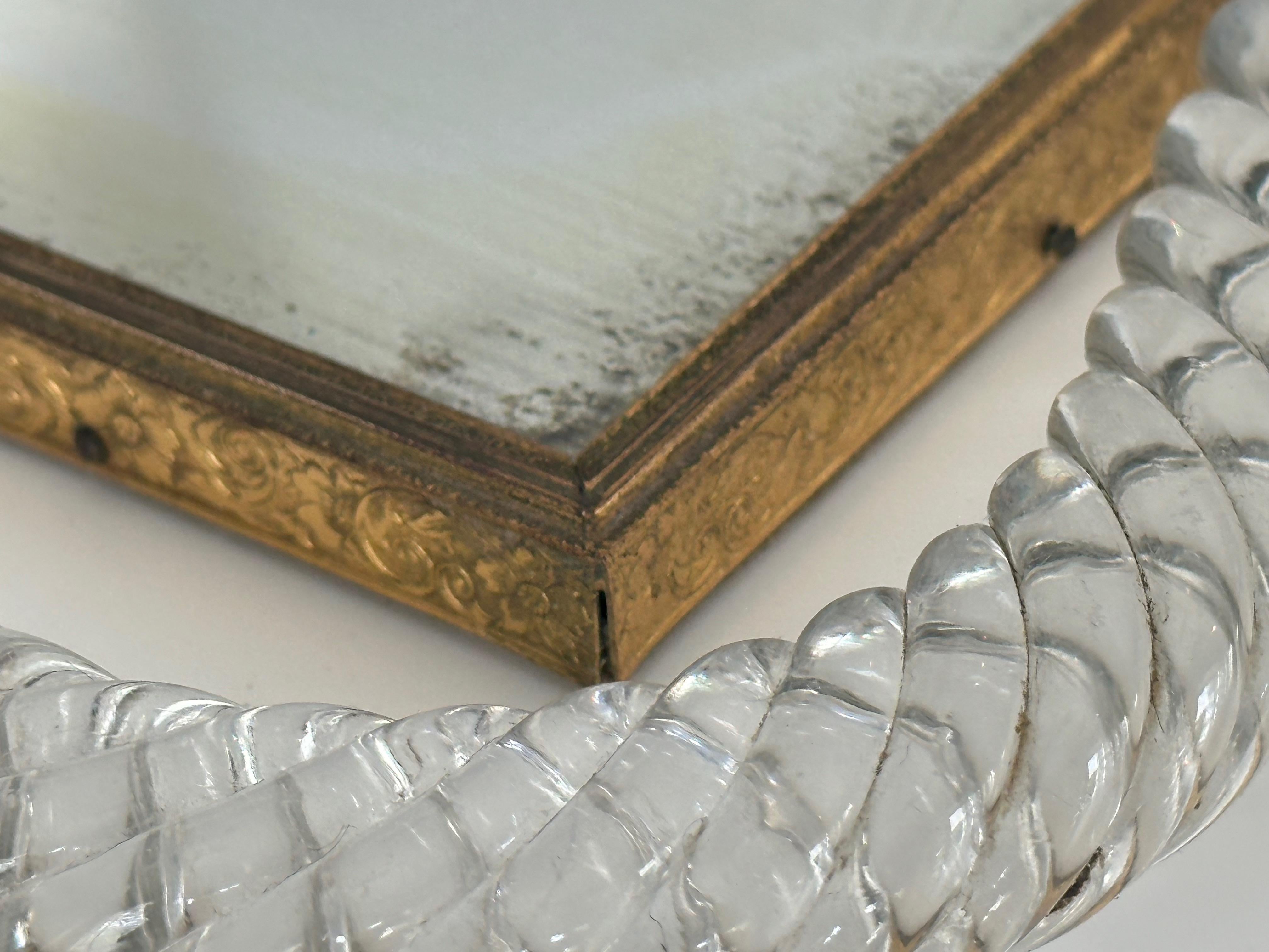 Murano Twisted Rope Glass Vanity Tray 7