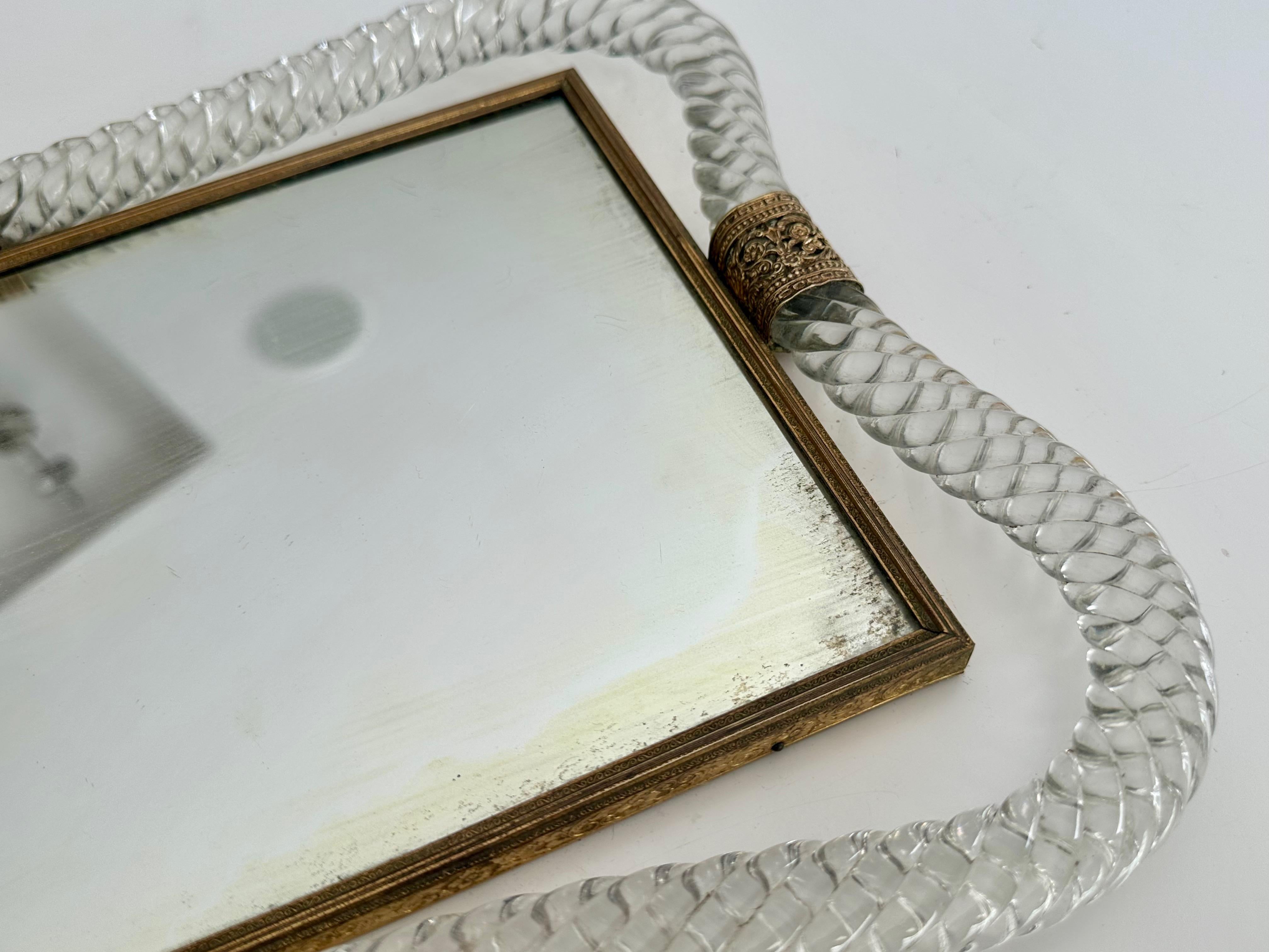 Murano Twisted Rope Glass Vanity Tray 8