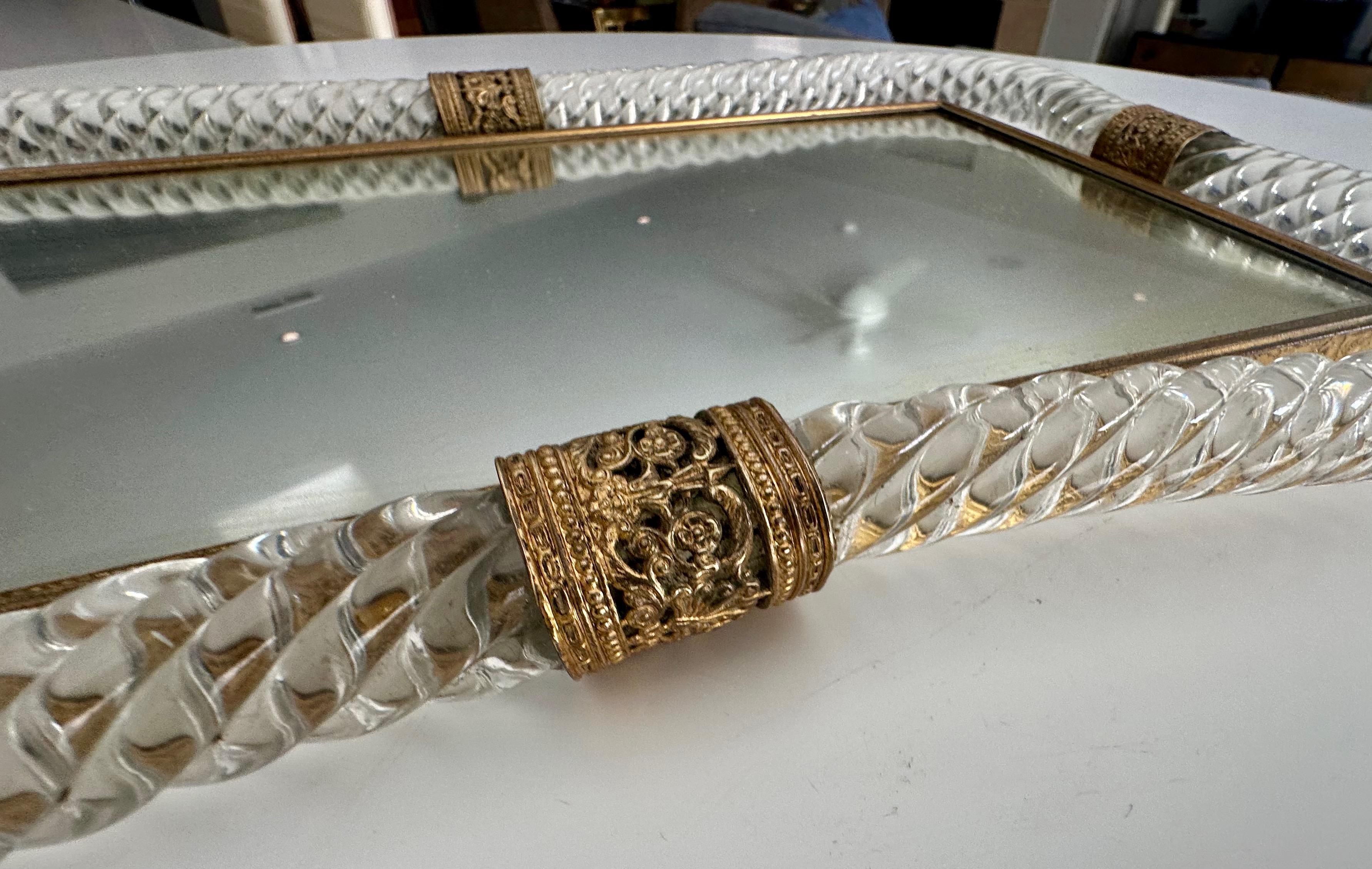 Murano Twisted Rope Glass Vanity Tray 9