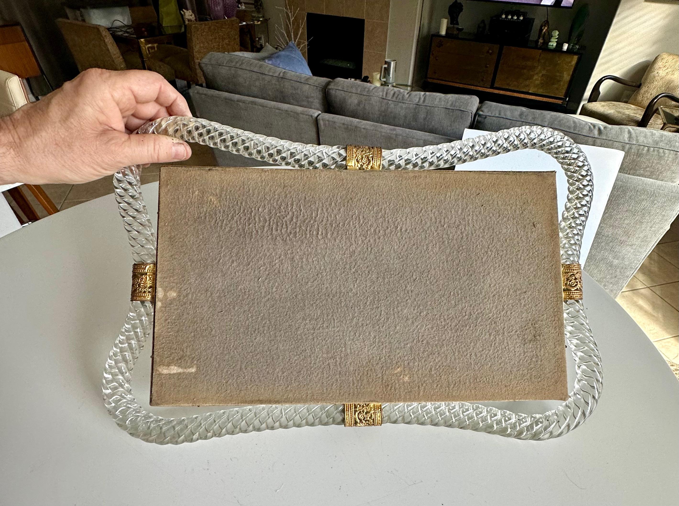 Murano Twisted Rope Glass Vanity Tray 10