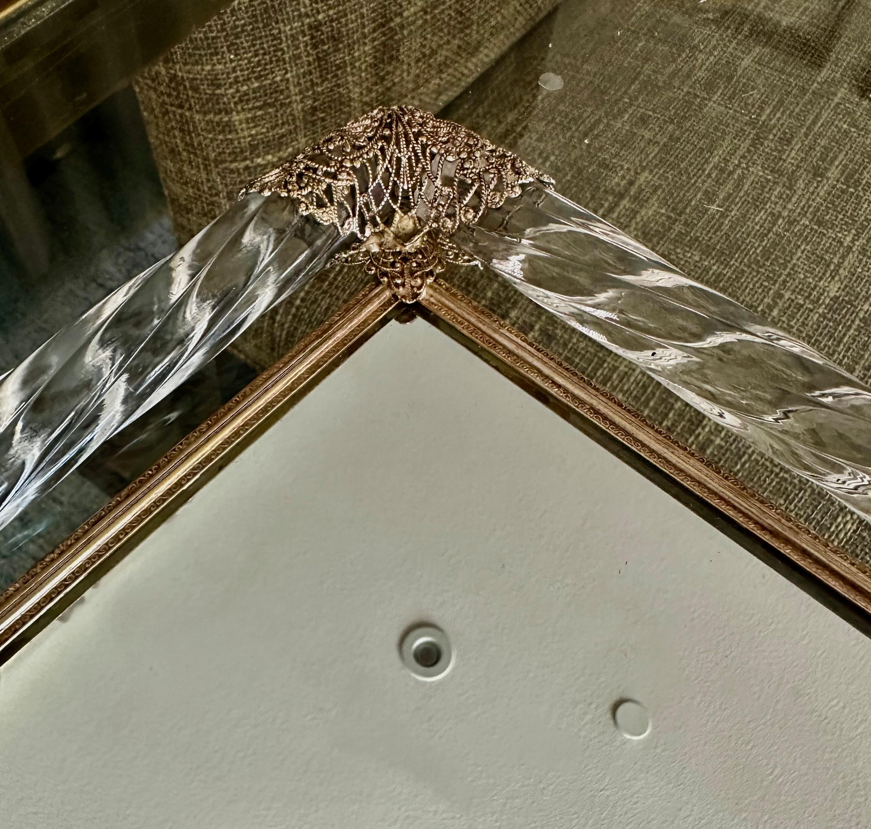 Plateau de toilette en verre à corde torsadée de Murano en vente 10