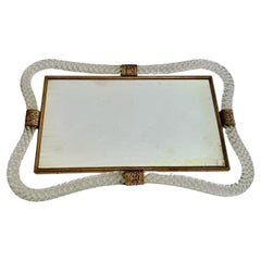 Murano Twisted Rope Glass Vanity Tray