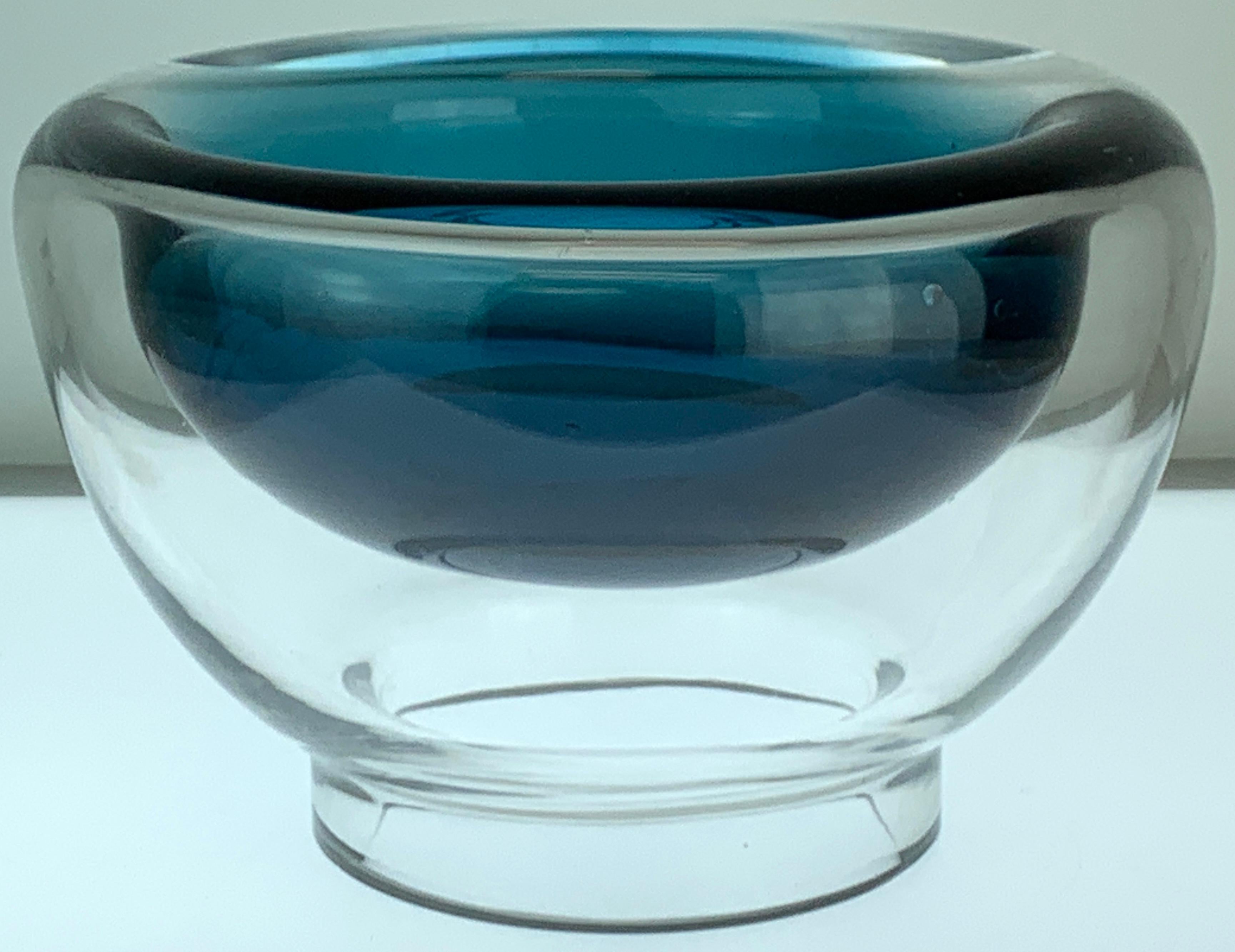 Italian Murano Two Color Bowl, in the Style of Charles Pfister for Knoll, Smaller