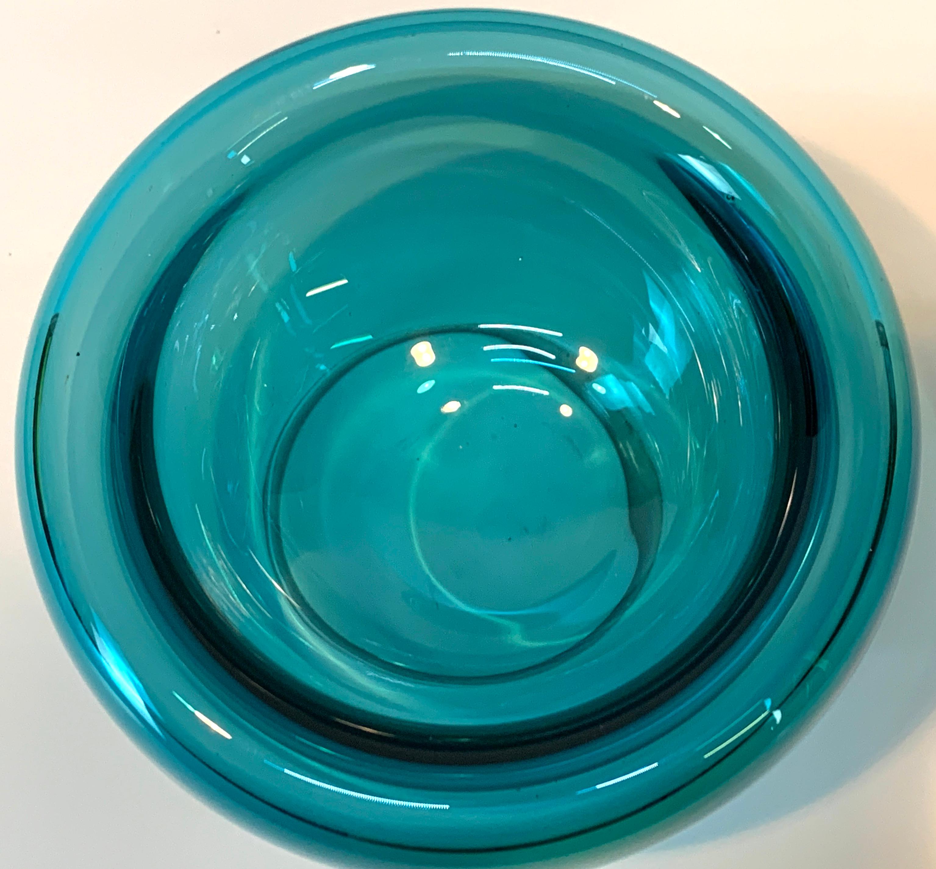 Murano Glass Murano Two Color Bowl, in the Style of Charles Pfister for Knoll, Smaller For Sale