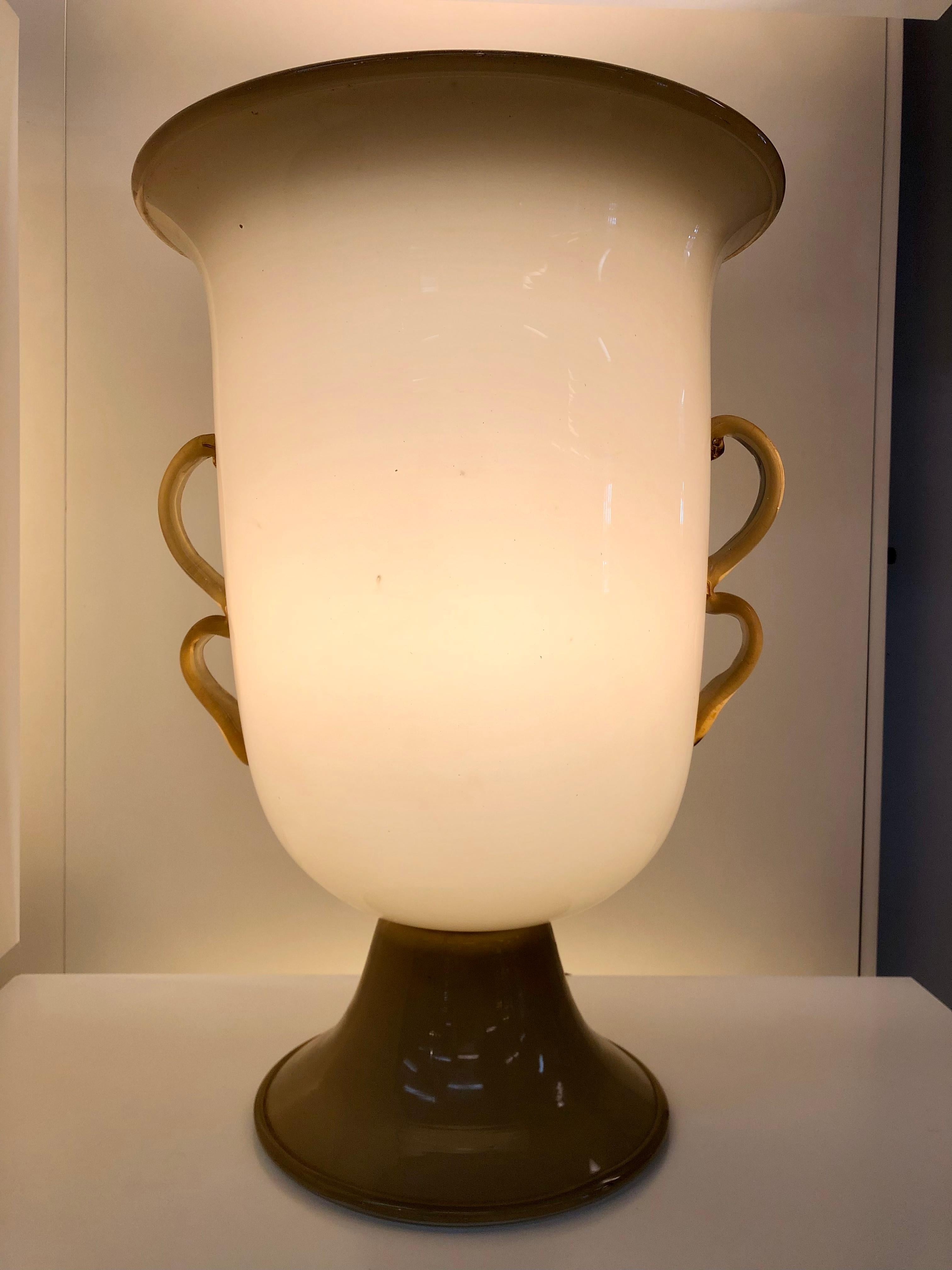 Italian Murano v.a.M.S.a. Art Deco Huge Table Lamp For Sale