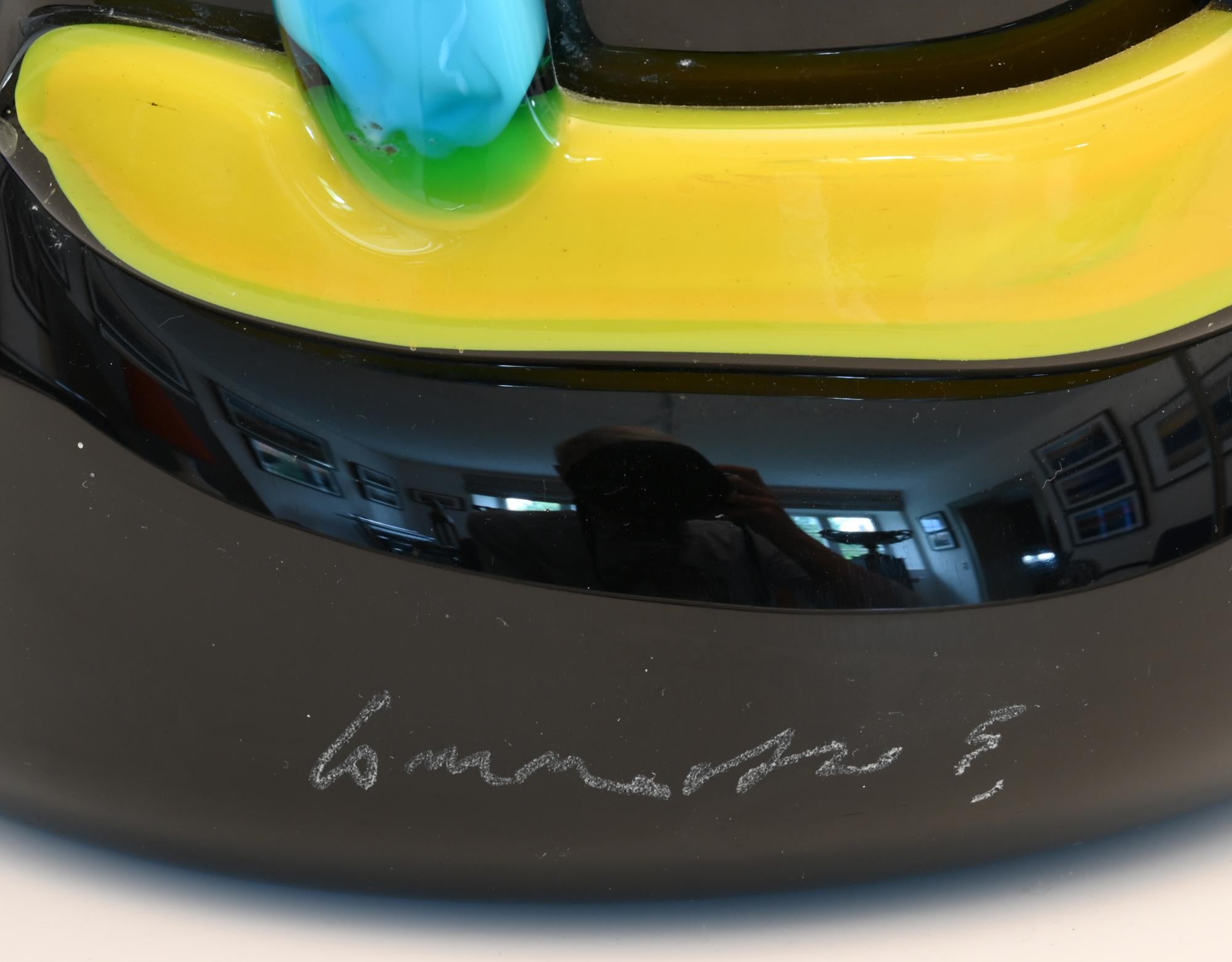 Murano Vase 1970-1980 Artistic Murano Glass, Signed For Sale 1