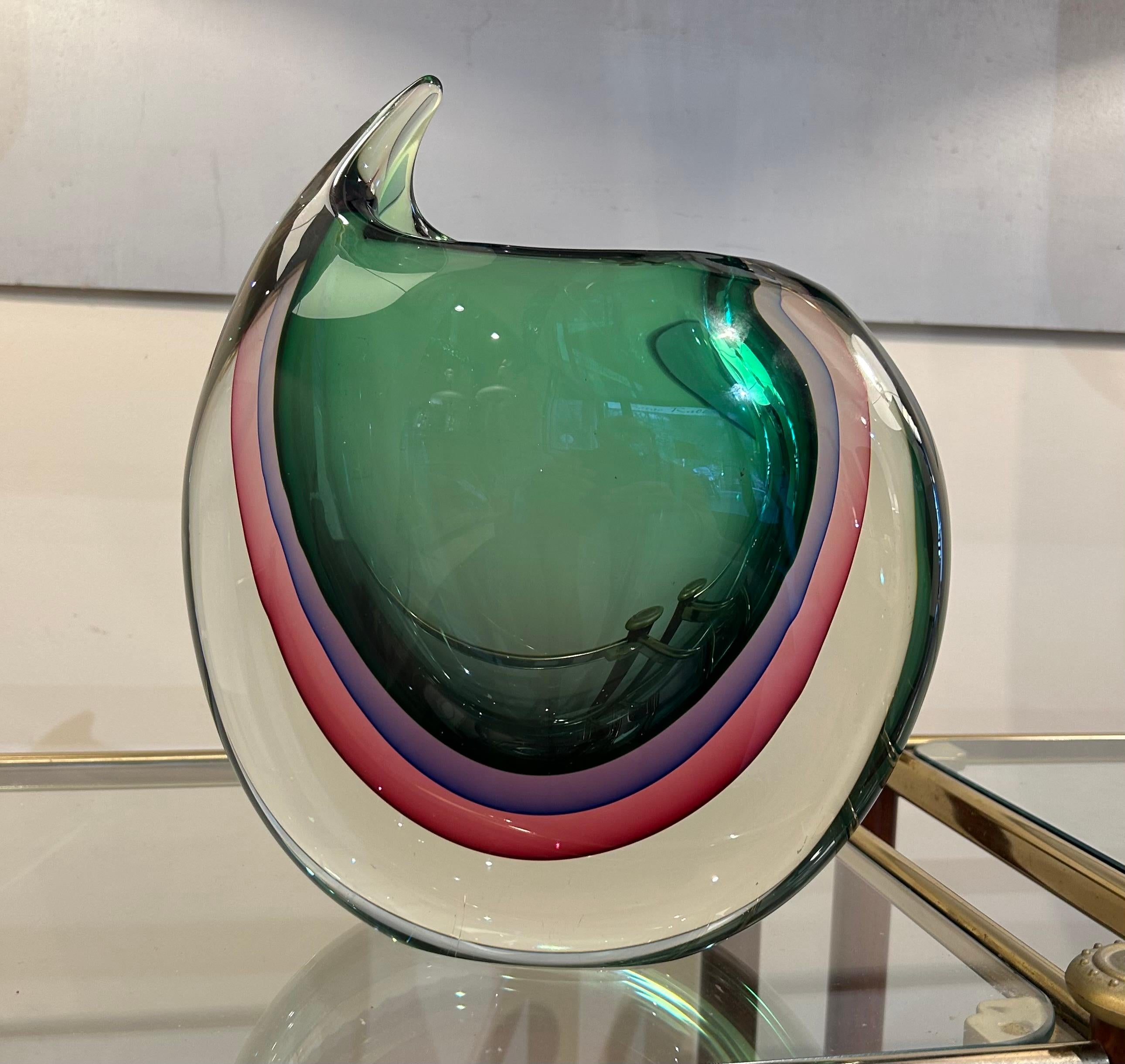 Verre de Murano Vase d'art de Murano, Sommerso, 1960 en vente