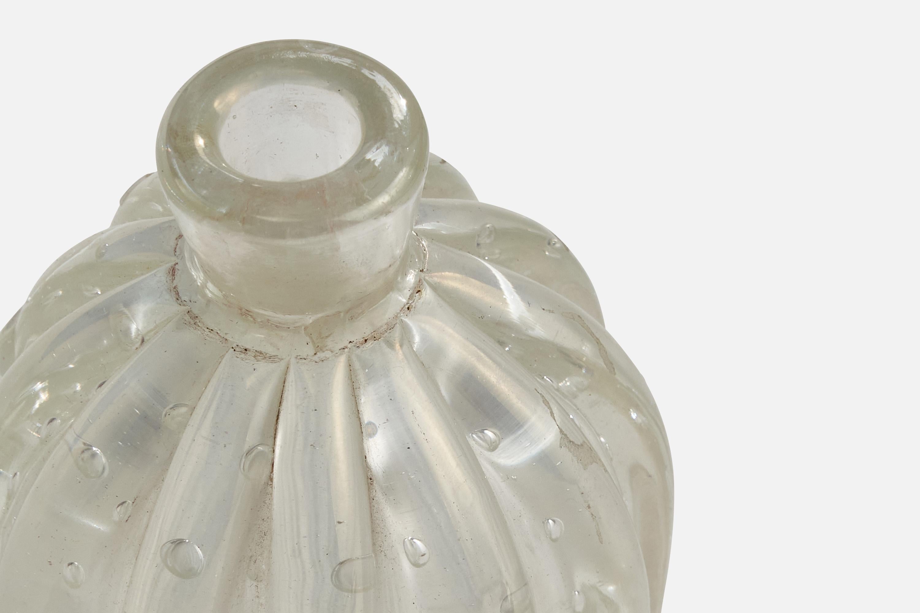 Murano-Vase, mundgeblasenes Glas, Italien, 1940er Jahre (Italienisch) im Angebot