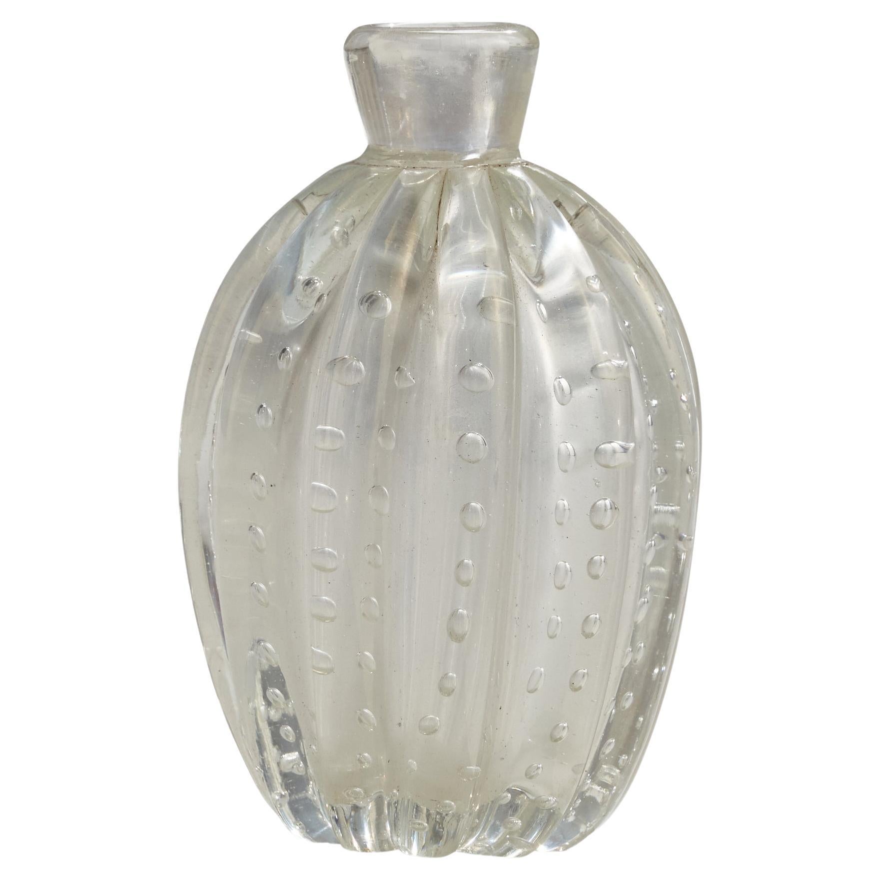 Murano-Vase, mundgeblasenes Glas, Italien, 1940er Jahre im Angebot