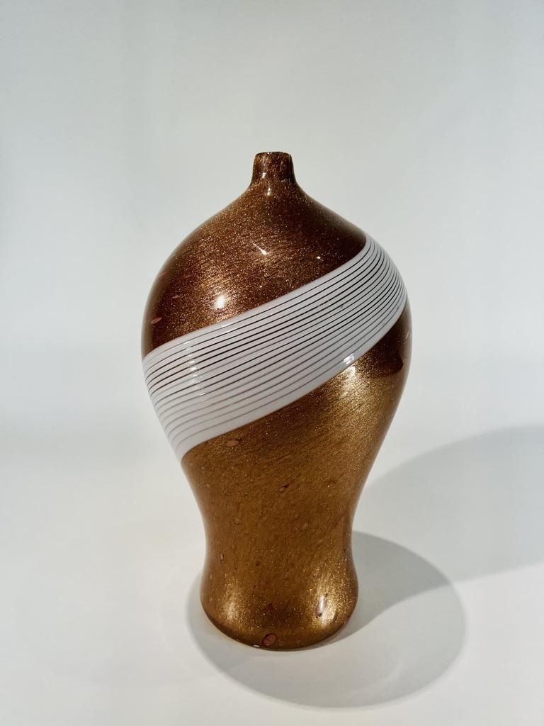 Murano-Vase von Dino Martens für Aureliano Toso um 1952 (Handgeschnitzt) im Angebot