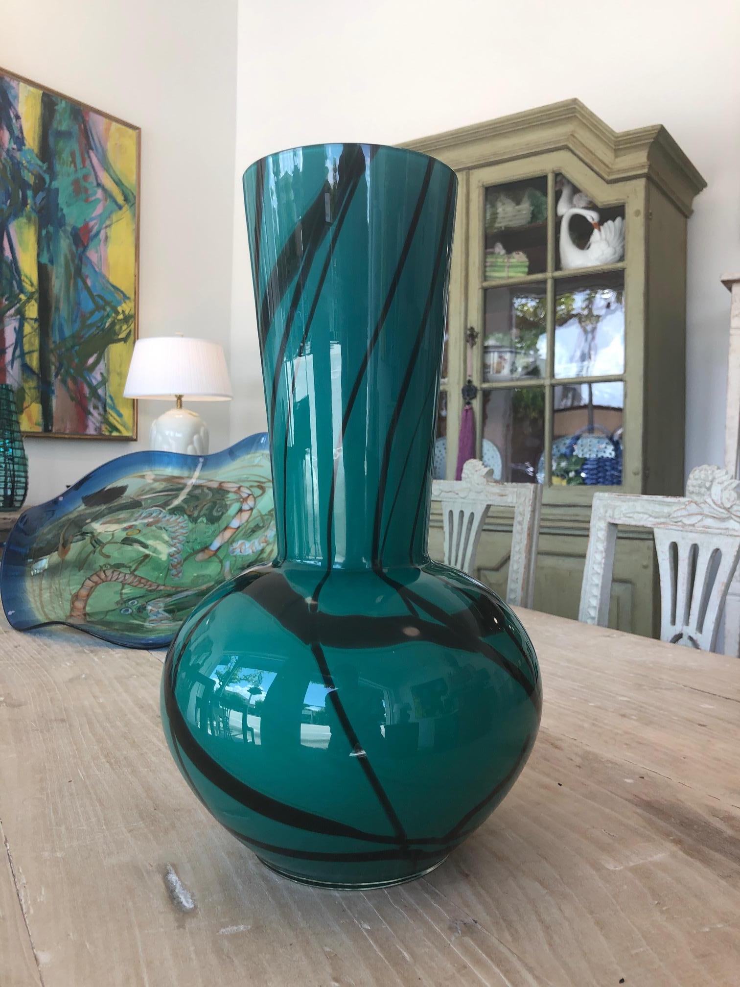 Italian Mid Century Murano Vase by Salviati. 1960s For Sale