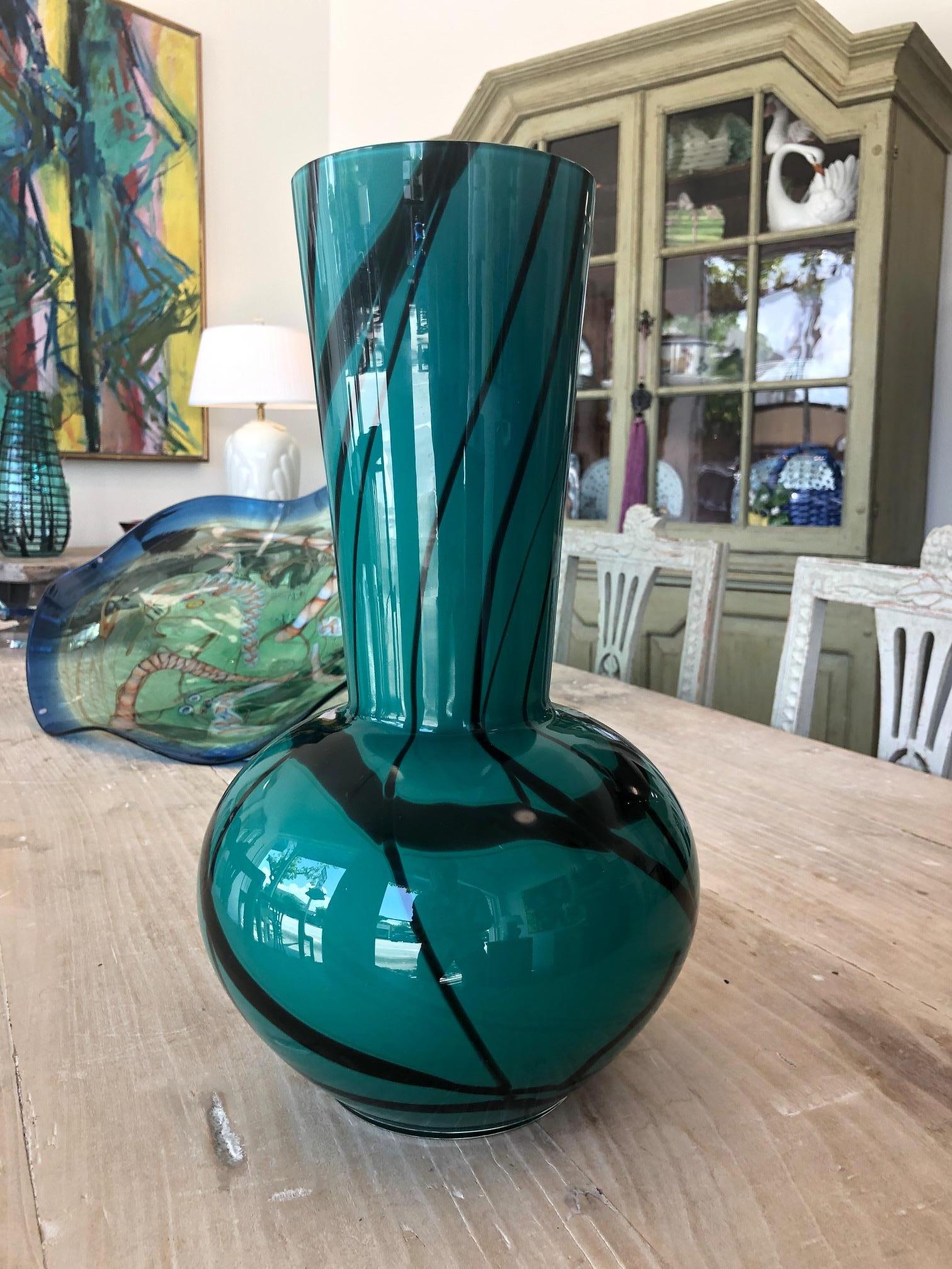 Mid Century Murano Vase by Salviati. 1960s For Sale