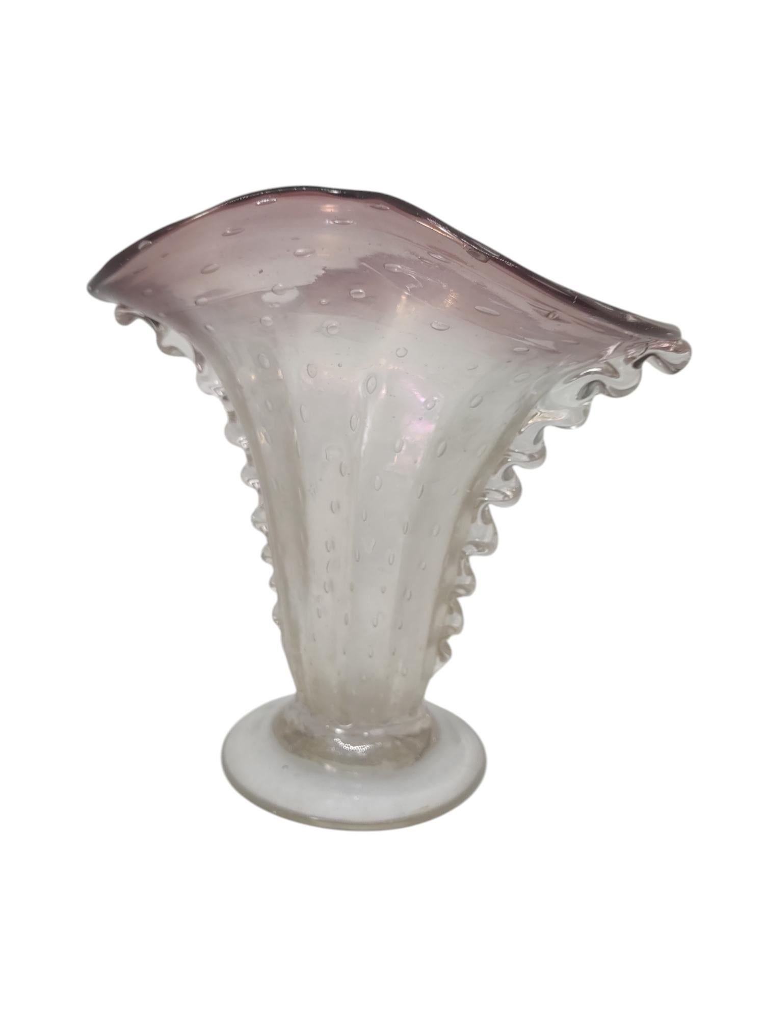Cristallo Vaso di Murano - Ercole Barovier per Barovier&Toso in vendita