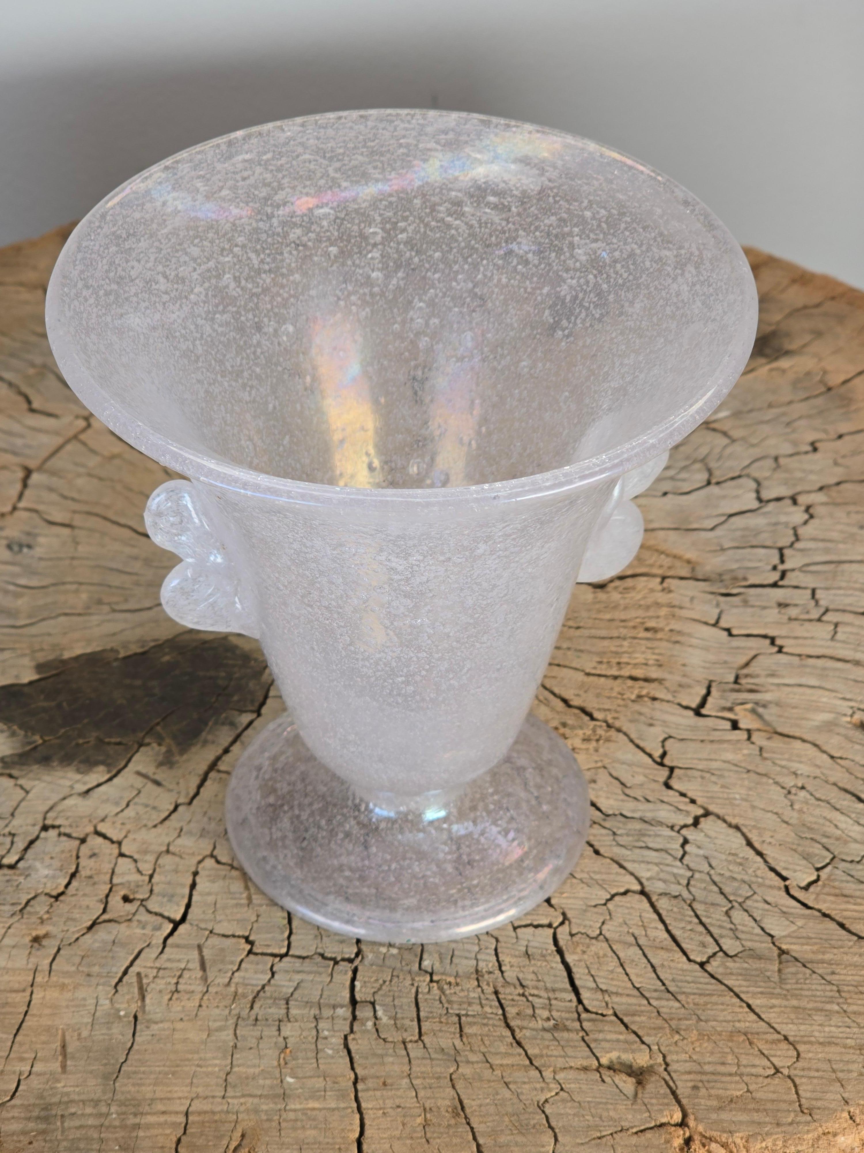 Vaso di Murano in vetro Pulegoso Iridescente di AVEM in vendita 2