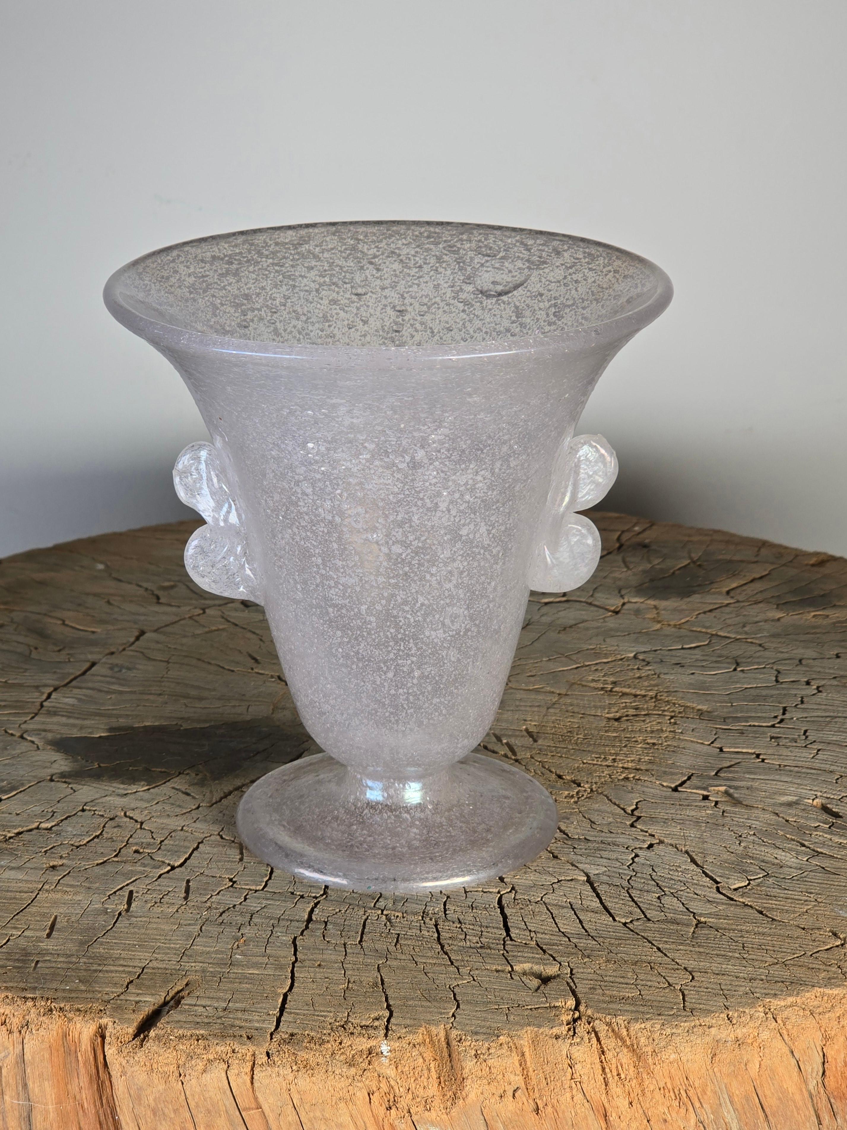 Vetro artistico Vaso di Murano in vetro Pulegoso Iridescente di AVEM in vendita