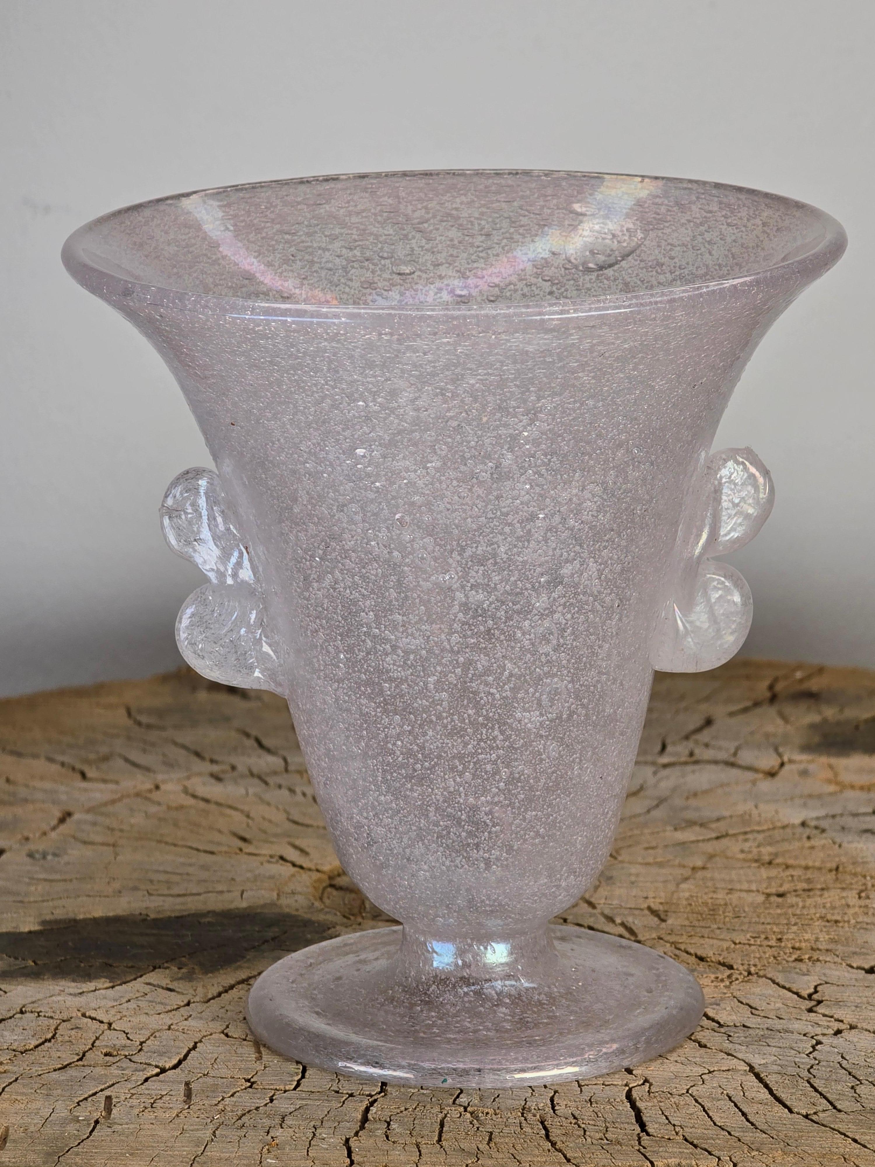 Vaso di Murano in vetro Pulegoso Iridescente di AVEM in vendita 1