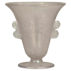 Murano Vase in Iridescent Pulegoso Glass by AVEM