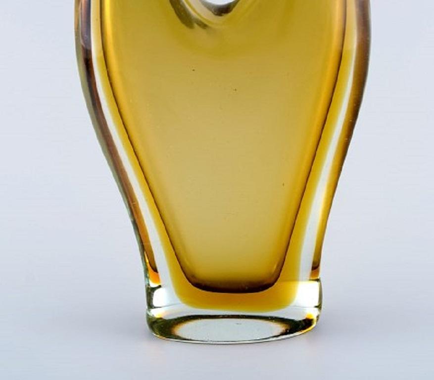 Mid-Century Modern Murano Vase in Mouth Blown Art Glass, Italian Design, 1960s For Sale