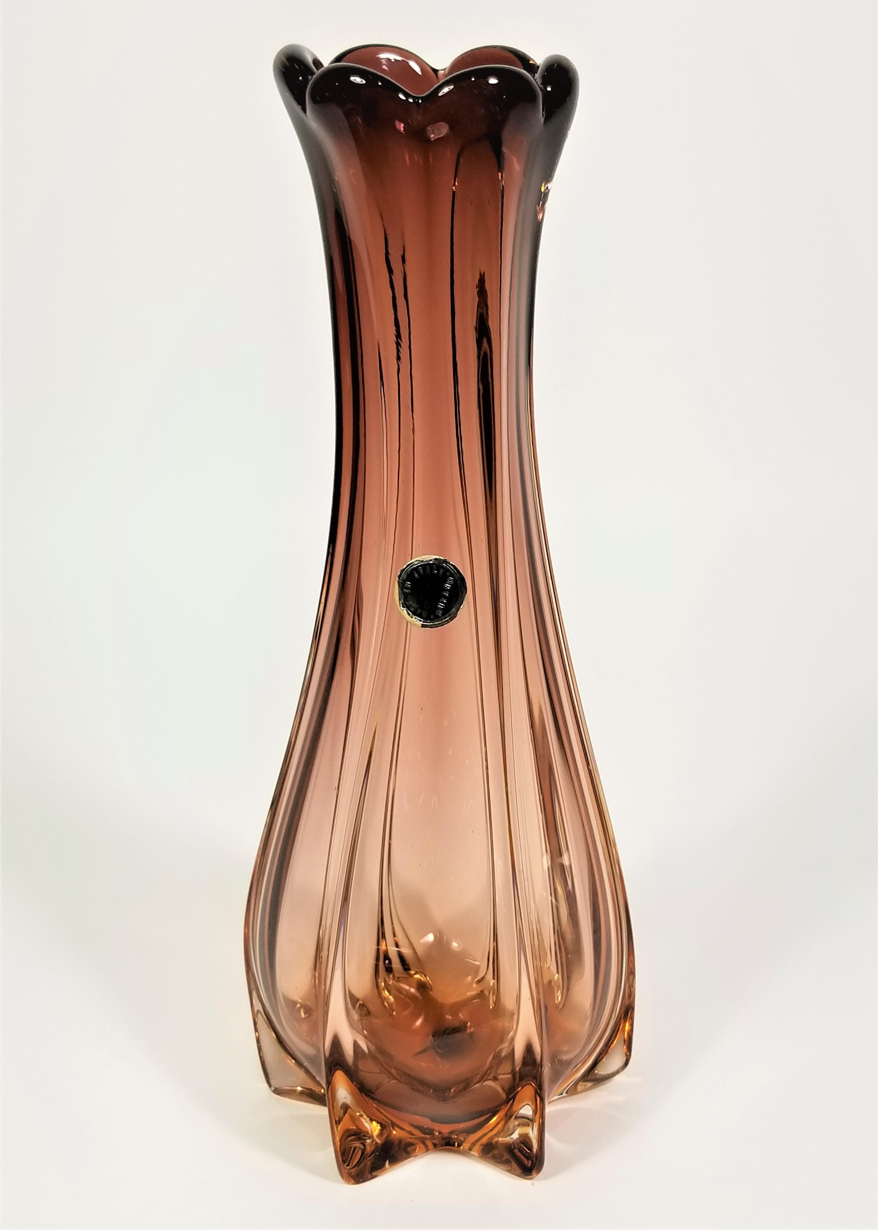 Murano Vase Italy Mid Century Unused 4