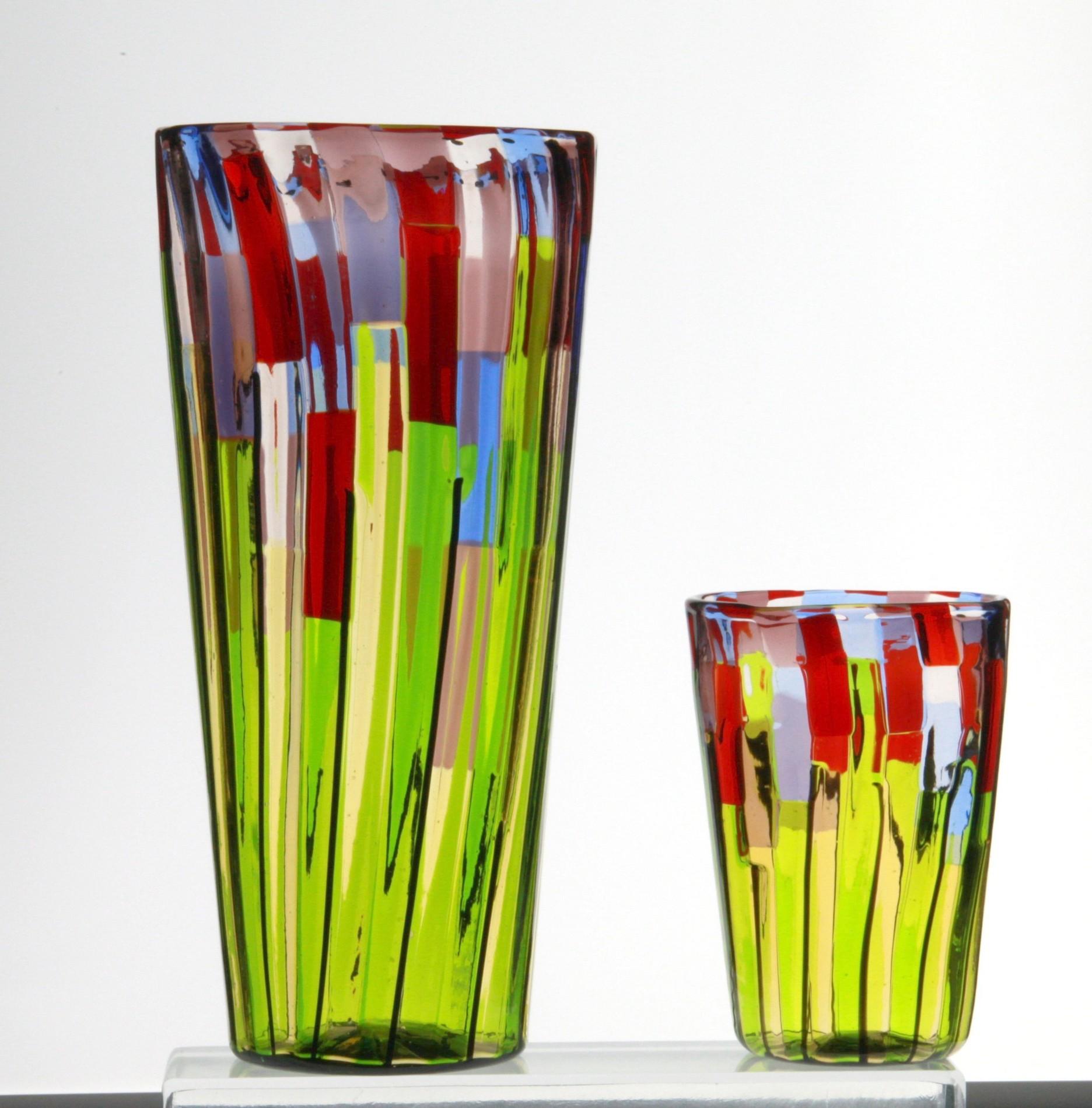 Murano Vase Meisterwerk:: Blühendes Feld mit Mohn und Lavendel:: signiert im Angebot 10