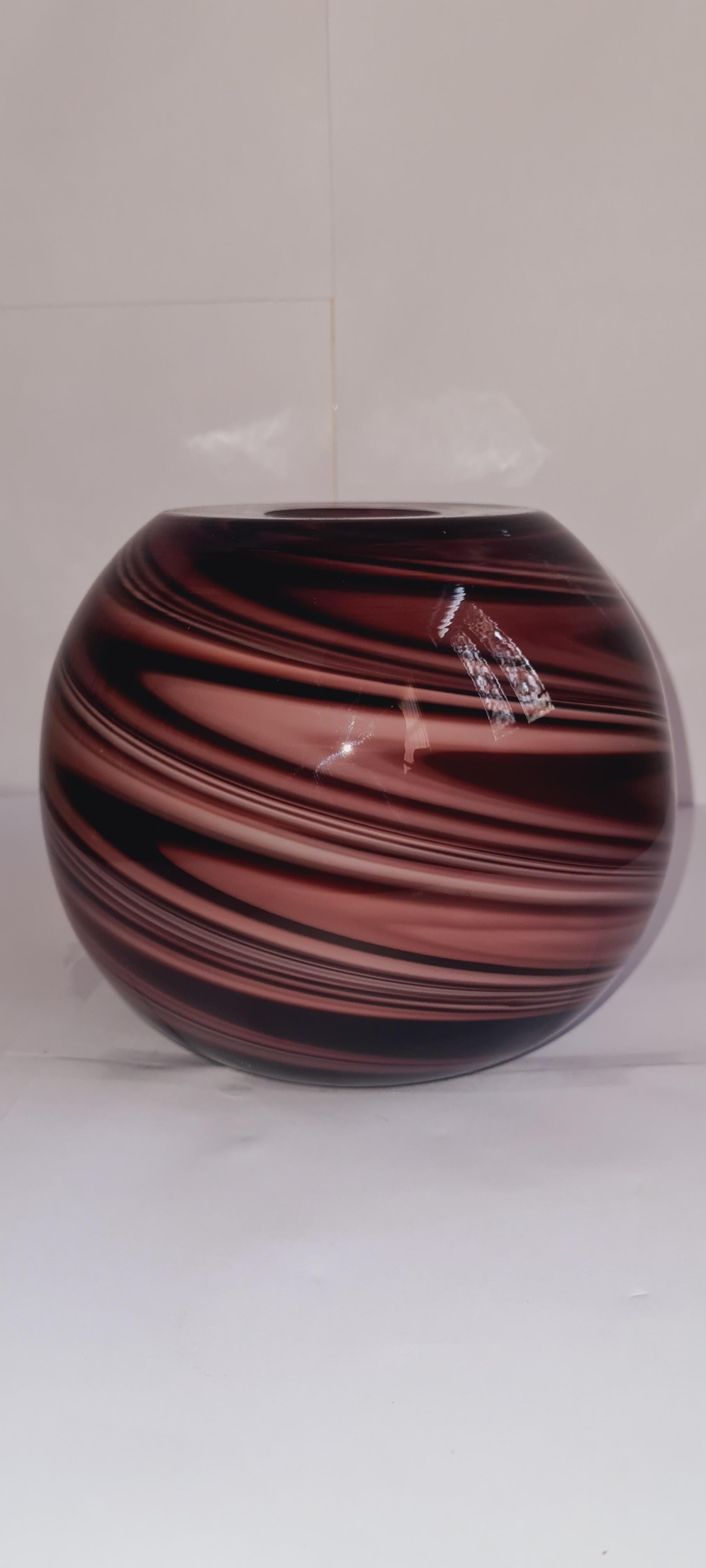 Art Nouveau Murano Orrizontali Glass Vase by Fulvio Bianconi